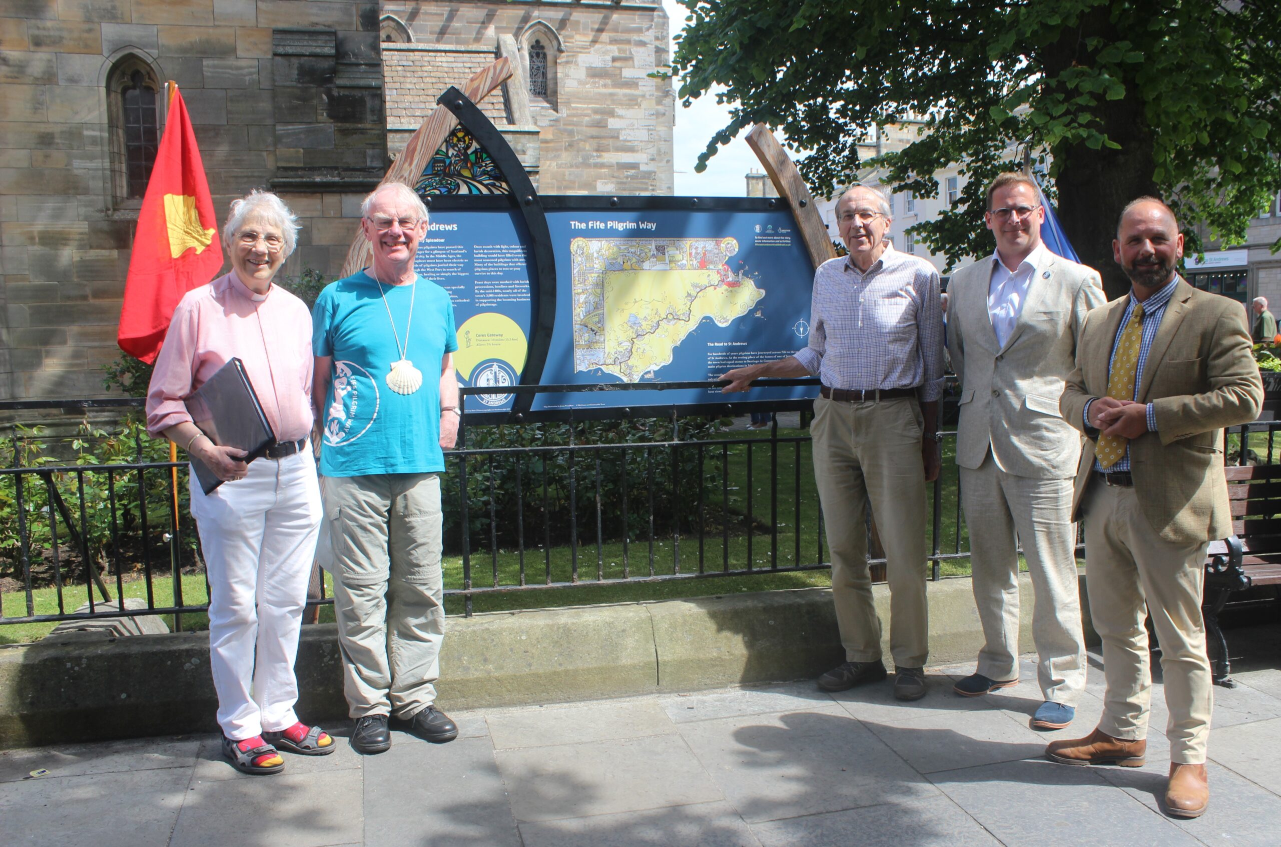 Fife Pilgrim Way reaches milestone with dedication of St Andrews gateway panel